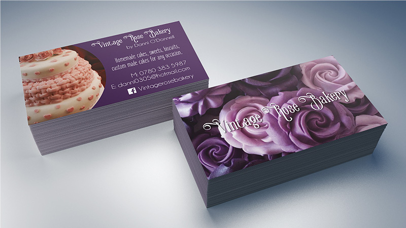 Vintage Rose Bakery Business Cards